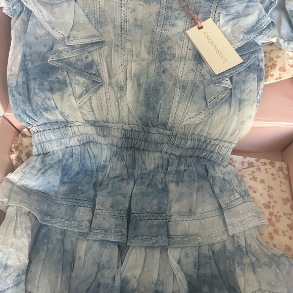 Love shack fancy tie dye blue Natasha dress - Picture 4 of 5